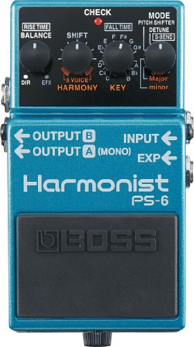 Boss PS-6 Harmonist Pedal, Negro, Azul