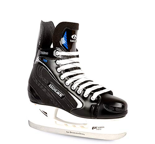 Botas – Yukon 381 – Patines de hockey sobre hielo para hombre | hecho en Europa (República Checa) | color: negro con plata, Adult 9, Negro con plateado