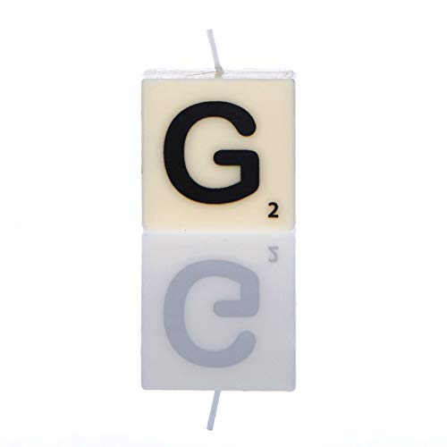 Boxer Gifts - Vela (tamaño único), diseño de letra G, color blanco
