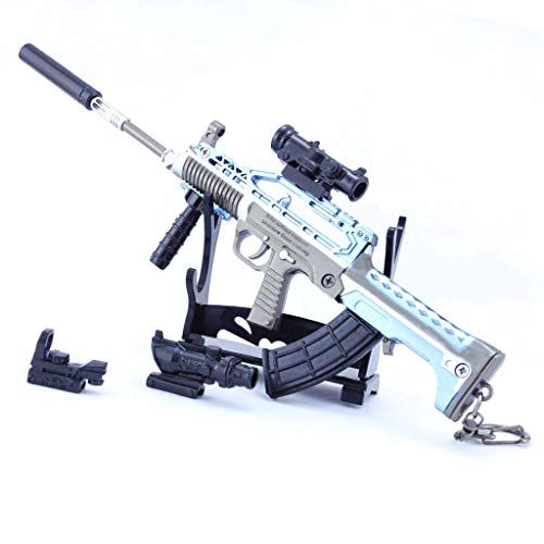 BYWL Rifle automático Qb95z de metal de 1/4 piezas de fusil de aleación de armas modelo de figuras de artes de juguete de utilería para decoración de manualidades llavero de regalo para niños