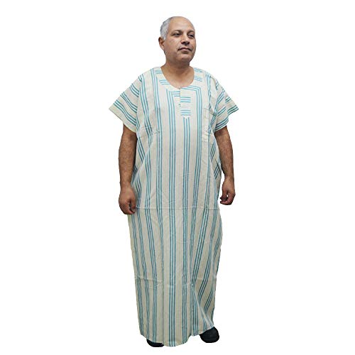 Caftán, chilaba o djellaba de algodón Egipcio para Hombres, Muy cómodo. Ancho 67 cm x Largo 150 cm