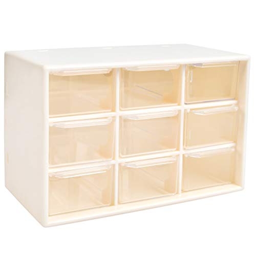 Caja de organizador de almacenamiento de herramientas de bricolaje YOTINO, 9 cajones Tornillos de taller y caja de artesanía estacionaria de gabinete de piezas pequeñas (blanco) Caja de organizador de almacenamiento de herramientas de bricolaje YOTINO, 9 cajones Tornillos de taller y caja de artesanía estacionaria de gabinete de piezas pequeñas (blanco)