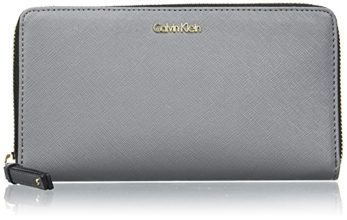 Calvin Klein - Marissa Large Ziparo, Carteras Mujer, Nero (Steel Grey), 15x30x36 cm (W x H L)