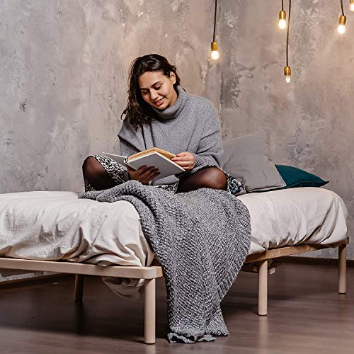 Cama somier Individual de Madera 90x200 cm y Cama 2 plazas Extra 180x200 cm - Madera Maciza Sin Pegamento Cama somier Individual de Madera 90x200 cm y Cama 2 plazas Extra 180x200 cm - Madera Maciza Sin Pegamento