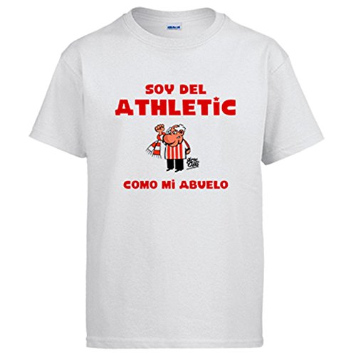 Camiseta Soy del Athletic como mi Abuelo ilustrado por Jorge Crespo Cano - Blanco, L