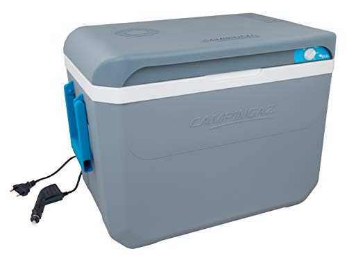 Campingaz Powerbox Plus 36L, Nevera portatil eléctrica de 12 V y 230 V, Espacio para 10 Botellas de 1,5 l, Nevera termoeléctrica para el Coche y acampadas, con protección UV, Capacidad de 36 litros