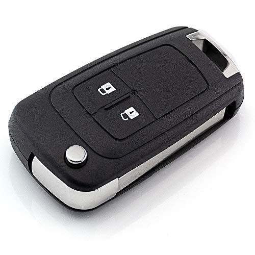 Carcasa de repuesto para llave de coche con 2 botones, compatible con Opel Insignia, Meriva, Astra J, Insignia, Corsa, E, Meriva B, Zafira C, etc. Mando a distancia