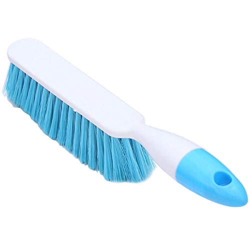 Cepillo de cama, cepillo de mano escombros de limpieza de cerdas suaves pare se usa para quitar el polvo del sofá y la ropa, color azul
