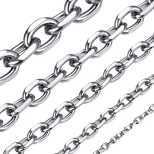 ChainsHouse Especial Plano Rolo Collar de Cuello - 12mm de Ancho 30 pulgadas/76cm de Largo Acero Inoxidable - Estuche Gratuito de Regalo ChainsHouse Especial Plano Rolo Collar de Cuello - 12mm de Ancho 30 pulgadas/76cm de Largo Acero Inoxidable - Estuche Gratuito de Regalo