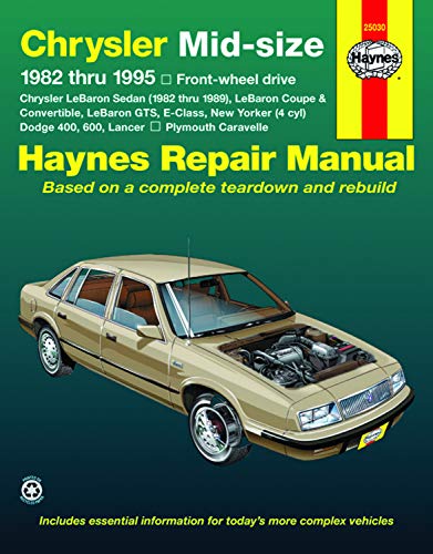 Chrysler Mid-Size Front-Wheel Drive (82 - 95) (Haynes Automotive Repair Manuals)