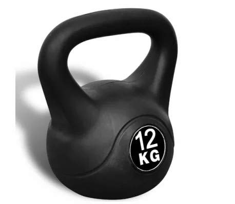 Cikonielf Kettlebell 12kg, Pesa Rusa con Revestimiento de plástico para Entranamiento de Musculación