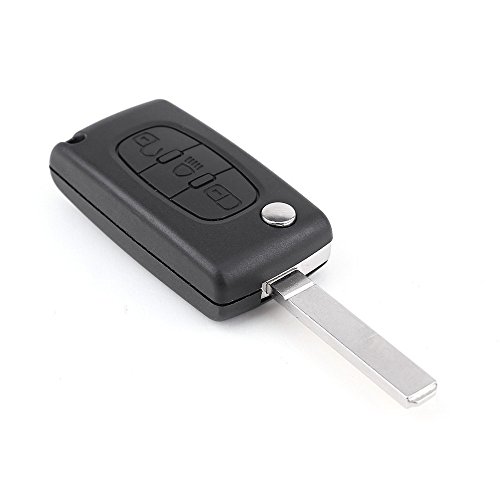 Cikuso 3 Boton Botones Carcasa de Mando Key Llave Coche para Citroen C2 C3 C5 C6 C4 Picasso