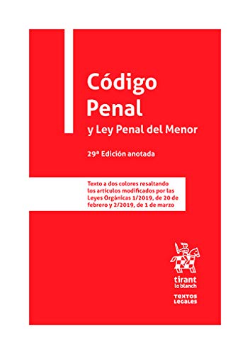 Código Penal y Ley Penal Del Menor 29ª EDICIÓN 2020 (Textos Legales)
