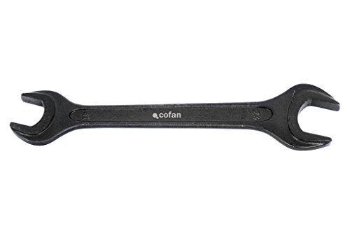 Cofan 09512131 Llave fija reforzada doble boca, 0.011 V, Negro, 17-22 mm