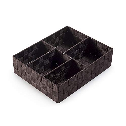 Compactor Organizador de cajón 5 huecos, Color chocolate, 32 x 25 x 8 cm, RAN5259 Compactor Organizador de cajón 5 huecos, Color chocolate, 32 x 25 x 8 cm, RAN5259
