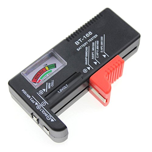 Comprobador de pilas, Battery Tester digital profesional para AA AAA, C, D, 1.5V, batería de 9V y pilas de botón,Prevenir ser engañado