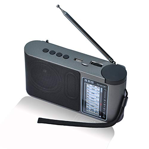 COVVY Radio Am FM SW portátil,con Tarjeta Bluetooth TF USB,Reproductor de MP3, reproducción de Entrada AUX,Radio Recargable con Carga USB,para el hogar al Aire Libre