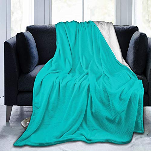 Daisylove Manta ultra suave de microforro polar, duradera, color azul verdoso, suave, cálida, para cama, sofá, oficina, sala de estar, decoración del hogar, 152 x 122 cm