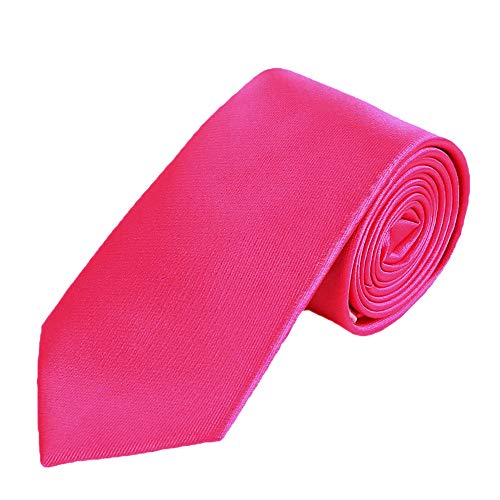 DonDon hombres corbata 7 cm business professional classica hecho a mano rosa para la oficina o eventos festivos