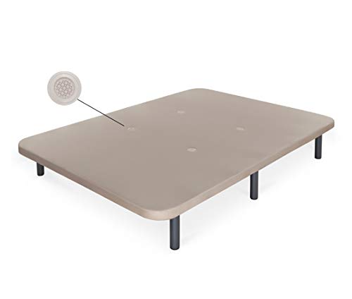 Dormidán - Base tapizada con Tejido 3D y válvulas de aireación + 6 Patas Acero 26cm, Refuerzo Central, Medida 105x190cm Dormidán - Base tapizada con Tejido 3D y válvulas de aireación + 6 Patas Acero 26cm, Refuerzo Central, Medida 105x190cm