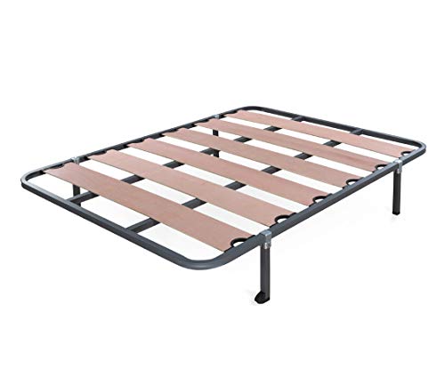 Dormidán - Somier Somieres Lama Ancha con Taco Anti-Ruido, Medida 150x180cm con Patas de 26cm de Alto. Dormidán - Somier Somieres Lama Ancha con Taco Anti-Ruido, Medida 150x180cm con Patas de 26cm de Alto.