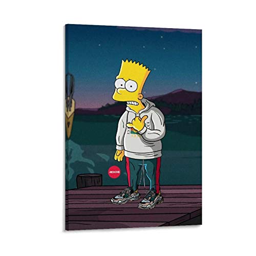 DRAGON VINES Póster artístico de Homer Bart de la temporada 2 de Los Simpsons para decoración de sala de estar, club, 50 x 75 cm