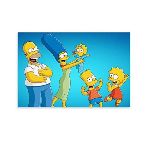 DRAGON VINES The Simpsons Season 2 Comedy Humor Maggie Abe Homer Art Print Canvas Art Painting Living Room Bathroom 50 x 75 cm