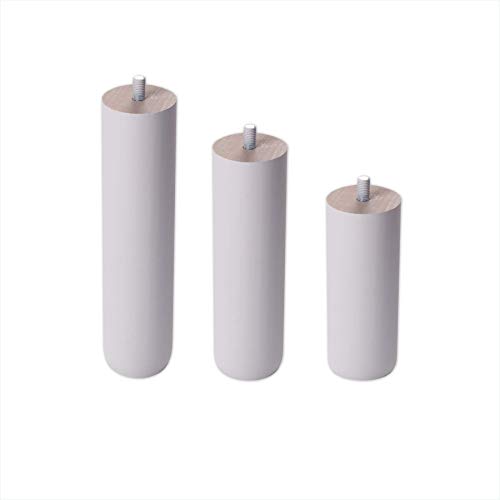 Dreaming Kamahaus Patas Redondas de Madera Color Blanco - Altura 15 cm - Rosca de Metrica 10 (1 cms) - Packs de 4 uds de 15 cm Dreaming Kamahaus Patas Redondas de Madera Color Blanco - Altura 15 cm - Rosca de Metrica 10 (1 cms) - Packs de 4 uds de 15 cm