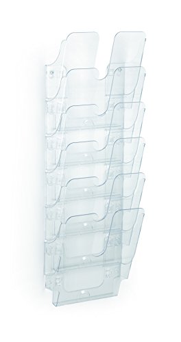 Durable FlexiPlus 1700008401 - Dispensador de folletos (tamaño A4, vertical, 6 compartimentos), color transparente
