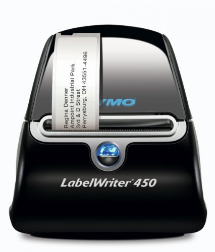 DYMO LabelWriter 450 - Impresora de etiquetas (600 x 300 DPI, 51 Ipm, USB 2.0, De serie, 5,6 cm, Negro, Plata, 12,7 cm)