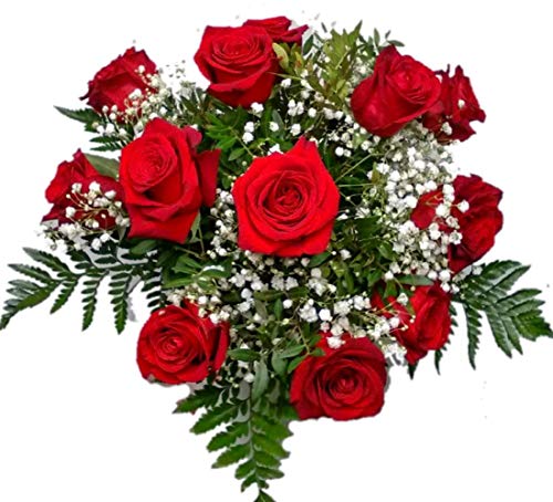EL JARDÍ D´ESTHER-Ramo de 12 rosas rojas naturales-FLORES FRESCAS- ENTREGA EN 24 HORAS