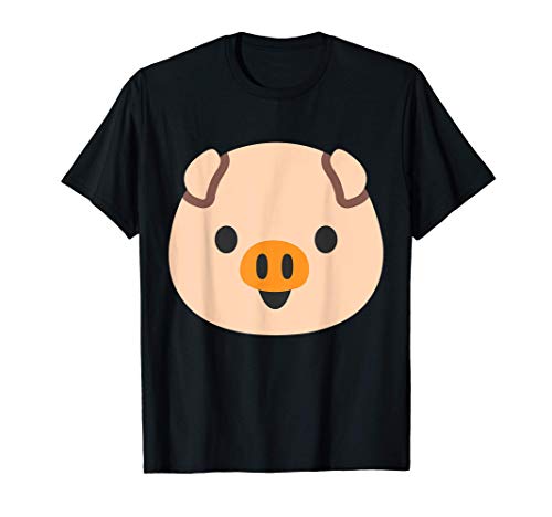Emoji Pink Pig Porky Head Rechoncho Piglet Farm Animal Emot Camiseta