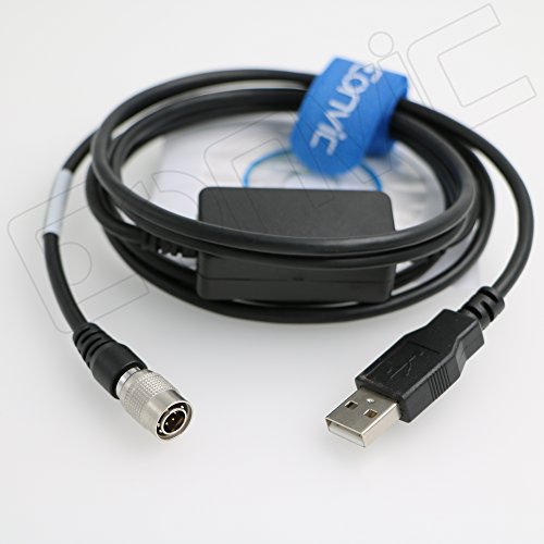 Eonvic Cable de transferencia de datos USB a 6 pines macho para estaciones totales TOPCON/SOKKIA