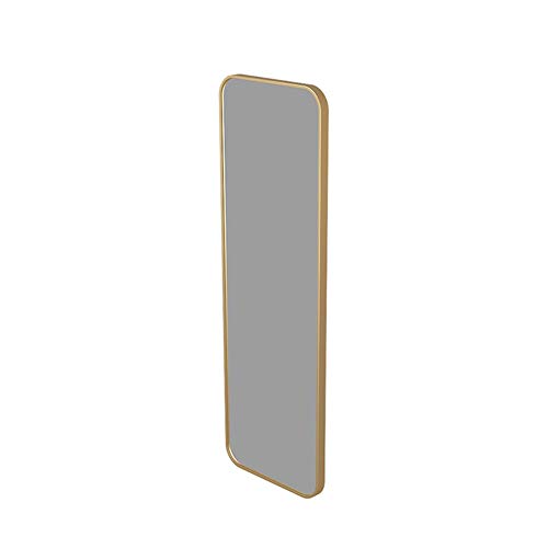 Espejos de parede Cuerpo Completo de diseño Moderno de Hierro Forjado Grande, Espejo Rectangular Simple montado en la Pared, Dorado