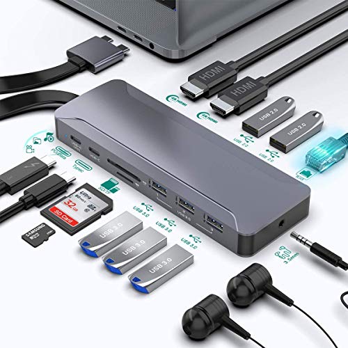 Estación De Acoplamiento Surface Pro 7, 7 En 2 Surface Pro Hub Adaptador con 4K HDMI, 2USB C PD Carga, 2USB3.0, Lector De Tarjetas SD/MicroSD para Microsoft MS Surface Pro 7 (MH481-EU) Estación De Acoplamiento Surface Pro 7, 7 En 2 Surface Pro Hub Adaptador con 4K HDMI, 2USB C PD Carga, 2USB3.0, Lector De Tarjetas SD/MicroSD para Microsoft MS Surface Pro 7 (MH481-EU)