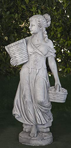Estatua clásica de Hormigón Malagueña 29x26x110cm. - Peso: 93Kg. - Figura, Escultura Romana Estilo jardín Ingles. - Hecho en España.