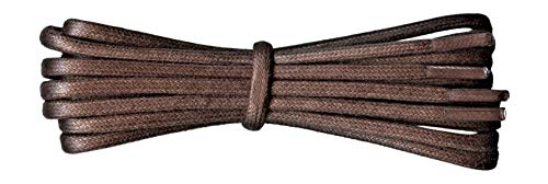 Fabmania cordones redondos de algodón encerado grueso marrón - Largo 210 cm