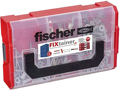 Fischer 548862 Duoline - Fixtainer, color gris y rojo