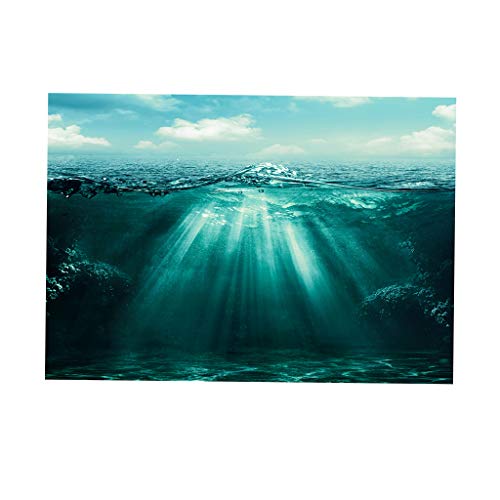 Fish Tank Fondo 3D Póster Adhesivo Adhesivo Acuario Ornamento Wallpaper - 122x61cm