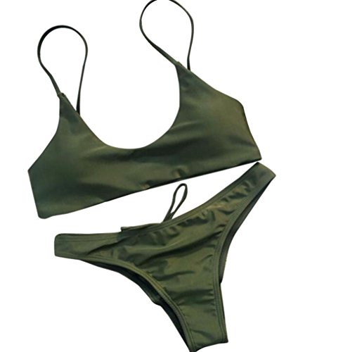 Fossen Mujer Ropa Conjunto de bikini para Mujer Pequeña Verde