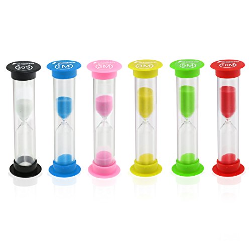 Foxnovo- Reloj de Arena en 6 Colores Reloj Temporizador 30 Segundos/1 Minuto / 2 Minutos / 3 Minutos / 5 Minutos / 10 Minutos (Color al Azar) Foxnovo- Reloj de Arena en 6 Colores Reloj Temporizador 30 Segundos/1 Minuto / 2 Minutos / 3 Minutos / 5 Minutos / 10 Minutos (Color al Azar)