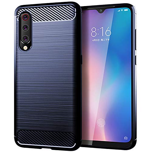 Funda Xiaomi Mi 9 Teléfono Móvil Silicona Bumper Case y Flexible Resistente Ultra Slim Anti-Rasguño Protectora Caso para Xiaomi Mi 9 (Navy 1, Xiaomi Mi 9)