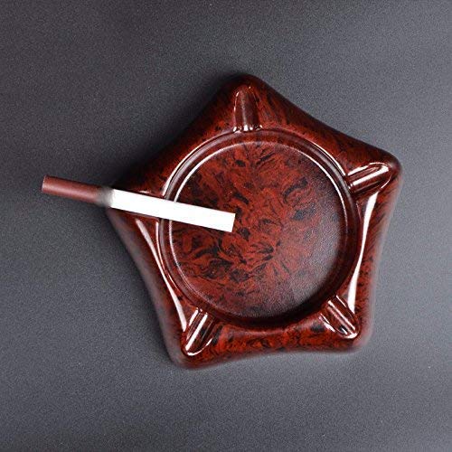 Giow Personalidad Creativa Estilo Chino Retro baquelita Europea Estrella de Cinco Puntas Taza de Humo marrón, 10.3 * 3 cm