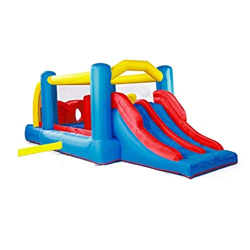 HIZLJJ Carrera de obstáculos inflables Castillo de la Despedida Casa con Grandes toboganes de Rebote Área y obstáculos Gorila Inflable Casa de Puente con el Ventilador HIZLJJ Carrera de obstáculos inflables Castillo de la Despedida Casa con Grandes toboganes de Rebote Área y obstáculos Gorila Inflable Casa de Puente con el Ventilador