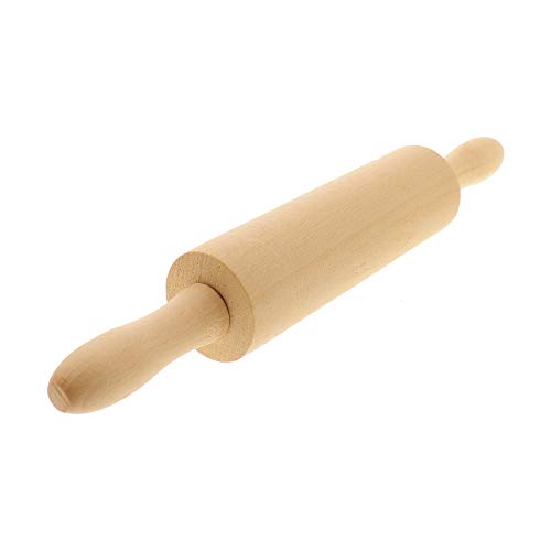 HOFMEISTER® - Rodillo de madera para niños de 25 cm, eje giratorio, mango pequeño, fácil de enrollar y divertirse con la mini madera de pasta, producto natural de Europa