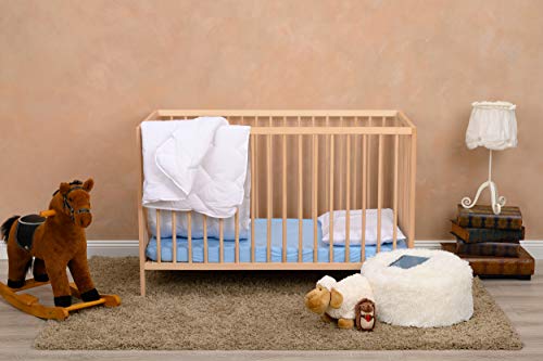 Homatex, Baby Start, Cuna de madera en masa con certificado FSC, 60x120 cm, cama de madera de haya natural para ni?os, fuerte, duradero, ecológico, color natural