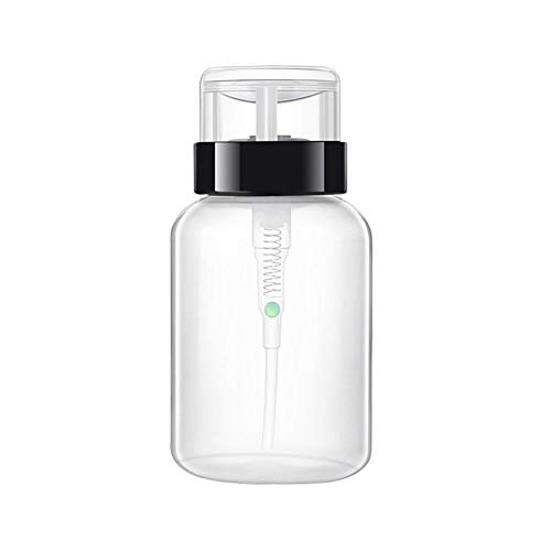 Househome - Bomba de disolvente para esmalte de uñas, 200 ml, botella de plástico vacía para dispensador, recipiente cosmético para botella vacía
