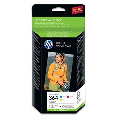 HP Paquete económico Papel fotográfico HP Photosmart Serie 364, 100 hojas/10x15 cm 364 Series Photosmart Photo Packs, de 5 a 80% RH, de -40 a 70 °C, de 5 a 80% RH, De 5 a 50° C, 0.6 kg (1.32 Libras)