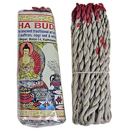Incienso tibetano de cuerda de Buda de Amitabha, 3.5 pulgadas de longitud, 3 paquetes, 45 varillas por paquete