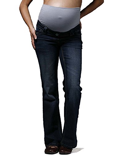 Indigo - Pantalones vaqueros de maternidad (disponibles en 3 longitudes de pierna), diferentes tallas Azul azul vaquero Distancia larga 86 cm